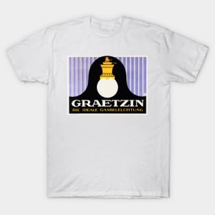 GRAETZIN The IDEAL GAS LAMP Lighting 1910 Vintage German Advertisement Art T-Shirt